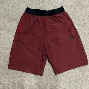 Adidas small mens red shorts